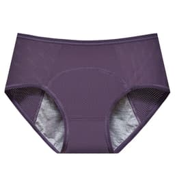 image-Women's High Waist Period Panties 8XL Nylon Black