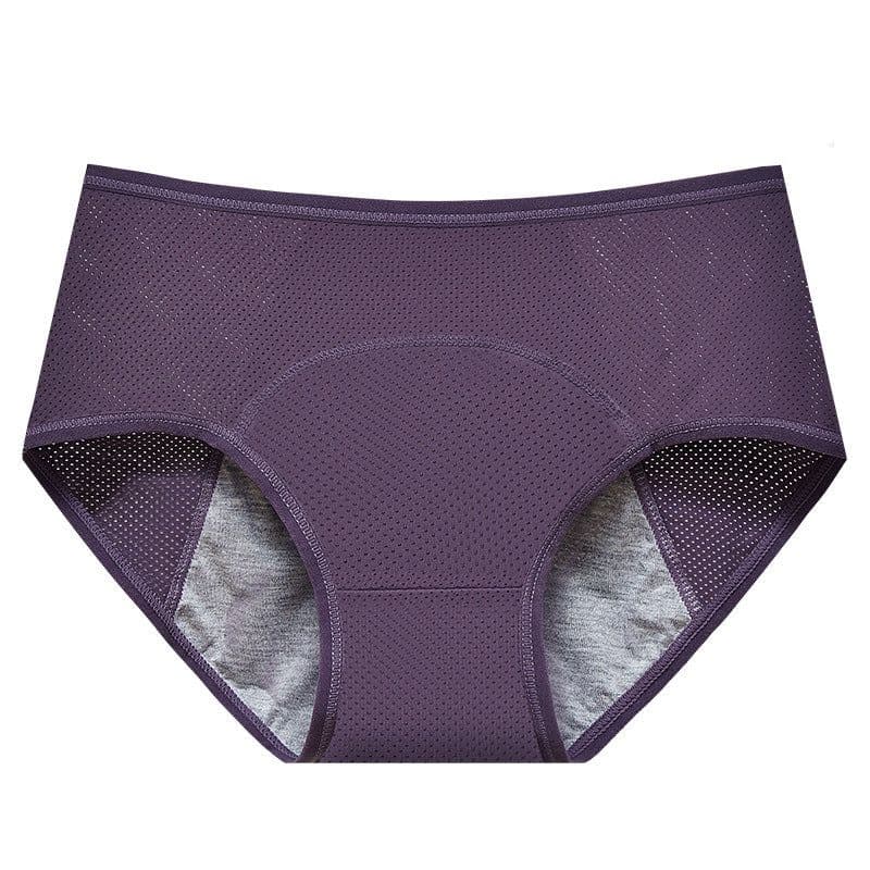 image-Women's High Waist Period Panties 8XL Nylon Black