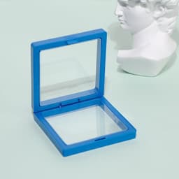image-Jewelry Ring Storage Box - Orange Cardboard 11x11cm