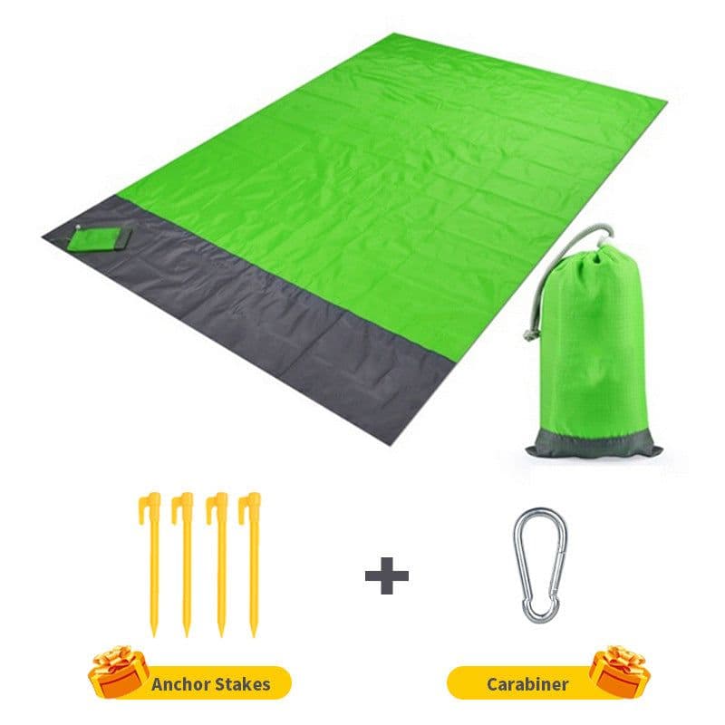 image-Portable Picnic Mat 200x210cm Waterproof Army Green