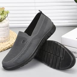 image-2021 New Polyurethane Fly Woven Men's Casual Comfortable Single Shoes Sports Dad Shoes