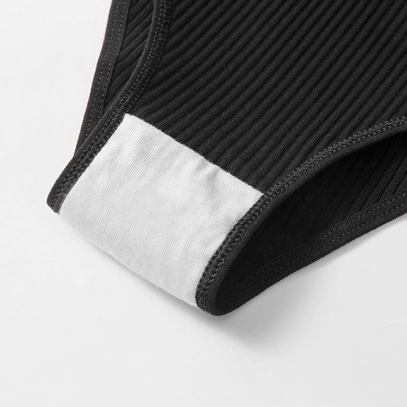 image-Summer breathable skin-friendly sports high elastic stretch ladies briefs cotton comfortable new pure color girls underwear