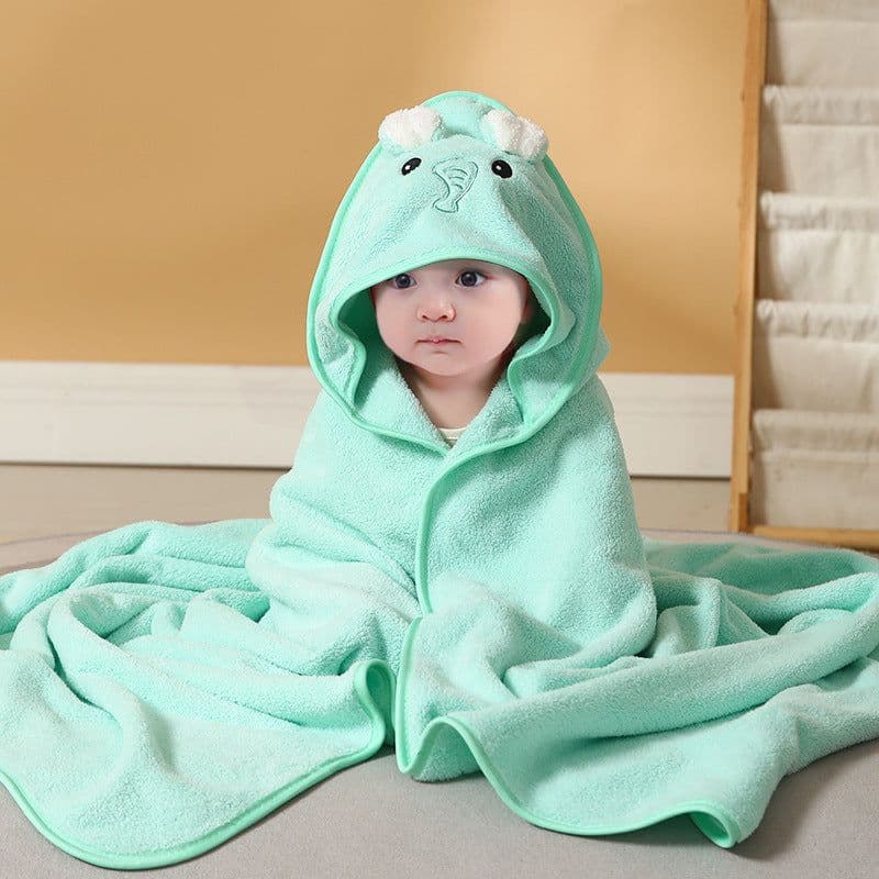 image-Mu Mu Xiong Baby Swaddle Quilt - Elk Coffee Coral Fleece 105cm Newborn