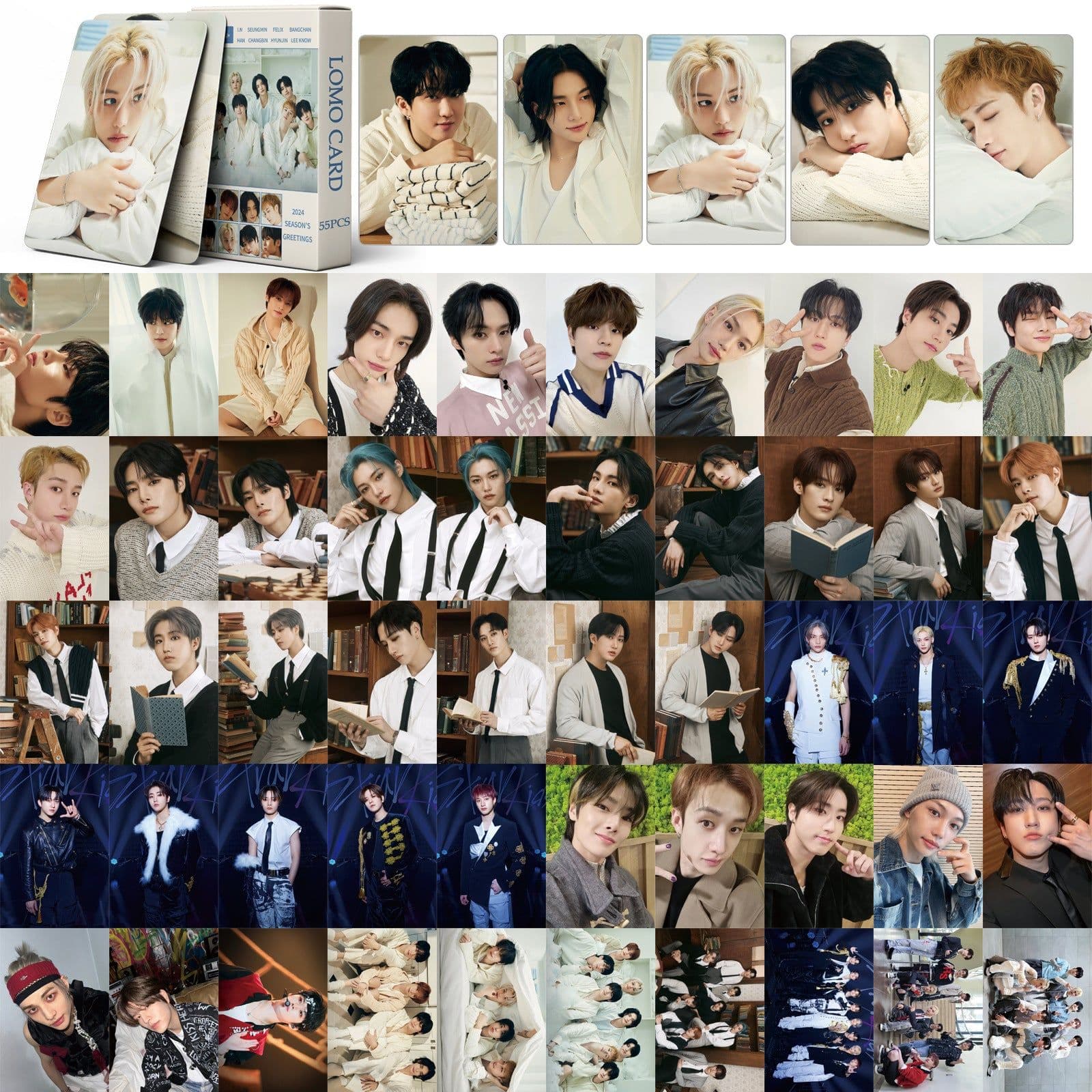 image-SK Stray Kids Album Cards - Bang Chan, Lee Know, Hyunjin
