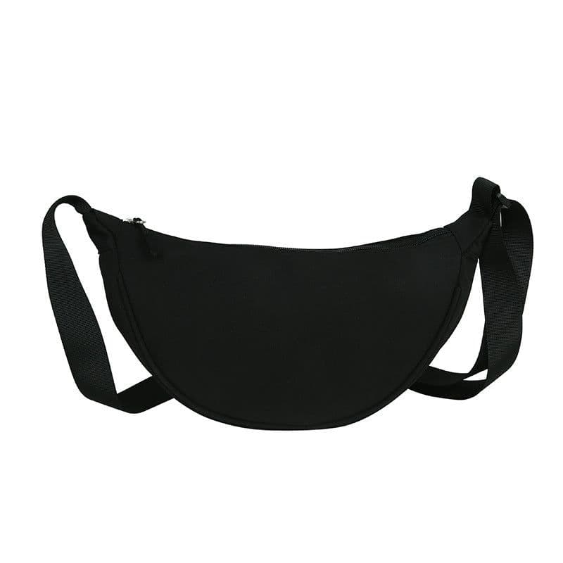 image-Canvas Messenger Bag - Black Student Fashion