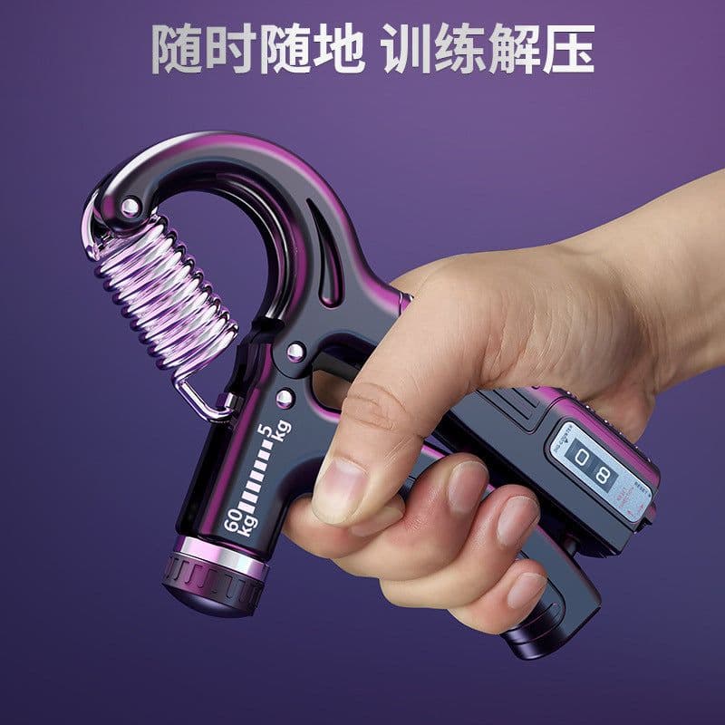 image-Adjustable Counting Grip Wholesale Hand Training Arm Strength Portable Wrist Strength Rehabilitation Training Strength