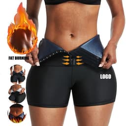 image-Women's High Waist Yoga Fitness Shorts - European & American Fit Sweat Pants