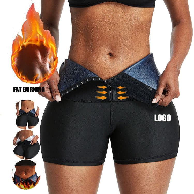 image-Women's High Waist Yoga Fitness Shorts - European & American Fit Sweat Pants