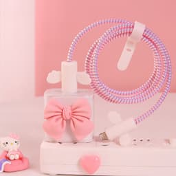 image-Girl's heart is suitable for Apple data cable protective cover ~ 20w mobile phone 11 charger head iphone13 shell ipad12