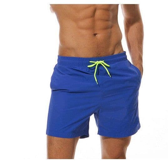 image-Cross-border new summer sports and leisure solid color men's quarter shorts breathable lotus leaf mesh men's beach pants