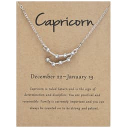 image-Yulu 12-Constellation Diamond Necklace Alloy Clavicle Chain - Brown