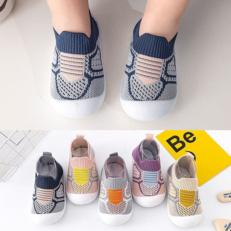 image-Baby Toddler Shoes Non-Slip Soft Mesh Purple Pink