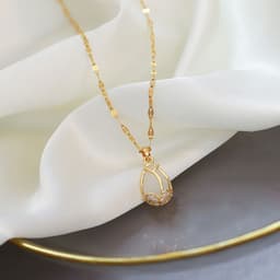 image-Titanium Steel Diamond Necklace - Women's Clavicle Chain