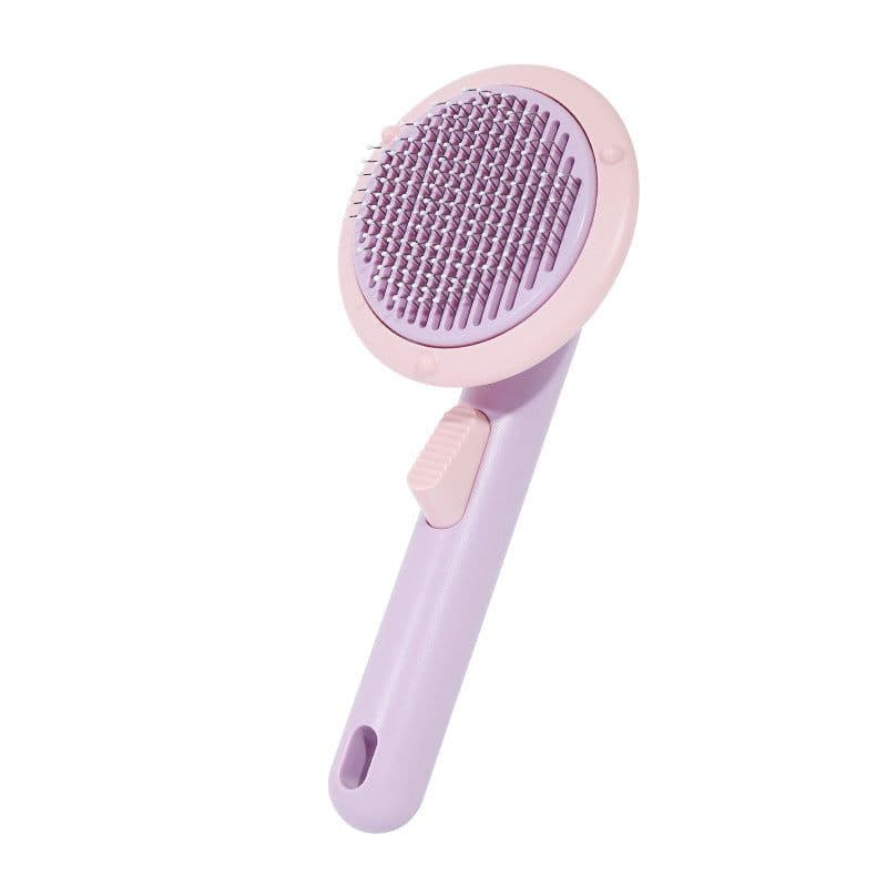 image-UFO Flying Saucer Self-Cleaning Comb for Cat Dog Hair Removal - Pear White