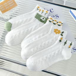 image-Socks women's socks shallow mouth spring and autumn cute Japanese cartoon brown bear summer thin invisible short boat socks women