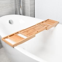 image-Disassembly and assembly of bathtub rack bathtub rack light luxury telescopic non-slip bath rack hotel bathroom bathtub board assembly
