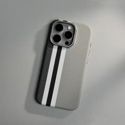 image-Suitable iPhone 15 Pro Max Kevlar Case - Carbon Fiber Pattern