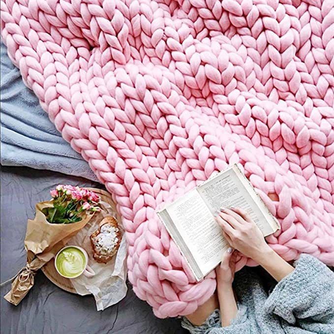 image-Nordic Thick Wool Blanket, Icelandic Knit, Newborn Photography Prop - 127x152cm