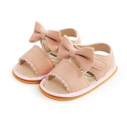 image-Baby Sandals Pink Bow Velcro Non-Slip 12-36M