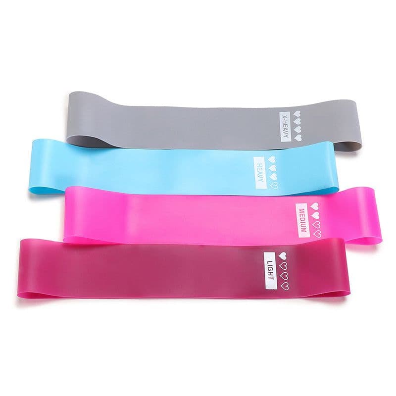image-Utronix Silicone Resistance Bands - Yoga, Fitness, Stretch - 5-Pack