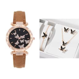 image-Douyin Women's Butterfly Digital Watch - Fashionable Simple