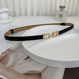 image-Korean Buckle Belt for Women, Trendy Camel Alloy, Fall 2022