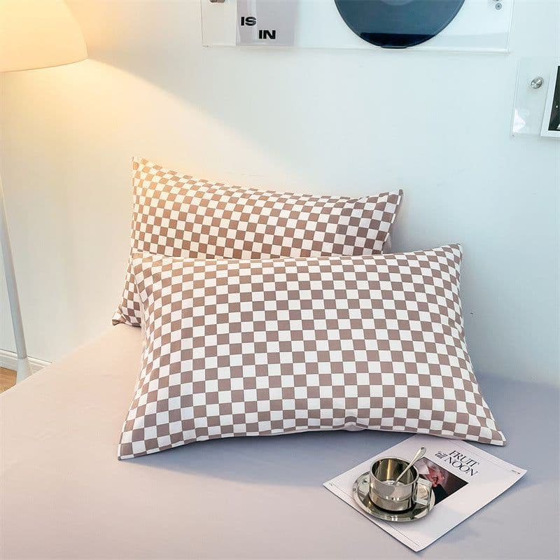image-Modern Simple Cartoon Pillow Cover Cotton Pair