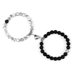 image-Turquoise Couple Bracelet - Magnetic Heart Charm Unisex