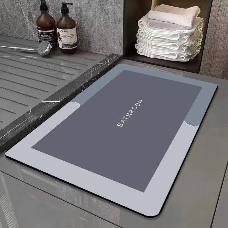 image-Shenghui Diatom Mud Bath Mat - Army-Black, Quick Dry, Easy Care