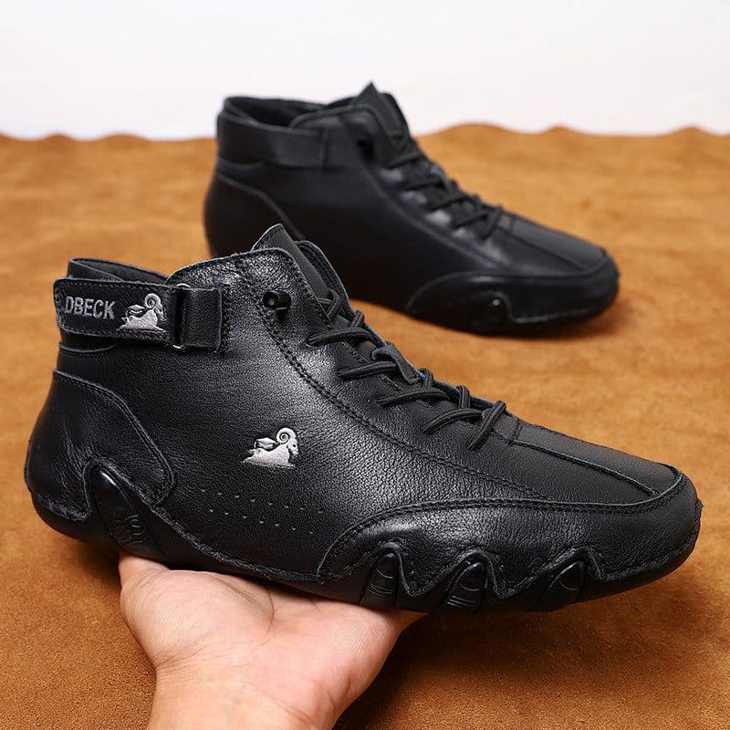 image-Cross-border popular independent station men's shoes high-top men's casual shoes shoes Dr. Ram first layer leather Martin boots men