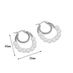 image-Baroque Pearl Earrings - Gold Plated Stainless Steel