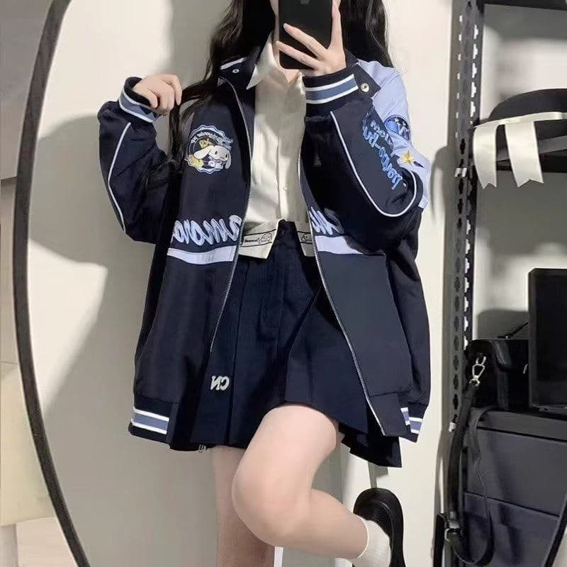 image-Embroidered baseball uniform men's and women's casual jacket autumn 2023 new loose trendy brand American jacket