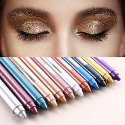 image-Cross-border eyeshadow pen, eyeliner, eyeshadow stick, eyeshadow silkworm pen, pearlescent eyeshadow pen with pencil sharpener, foaming pen