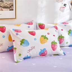 image-Spot Cotton Pillowcase - Cartoon Print Skin-Friendly