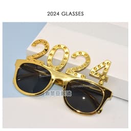 image-2024 Digital Glasses Cross-border New Year's Eve Party Decoration Christmas Glasses Digital Funny Sunglasses