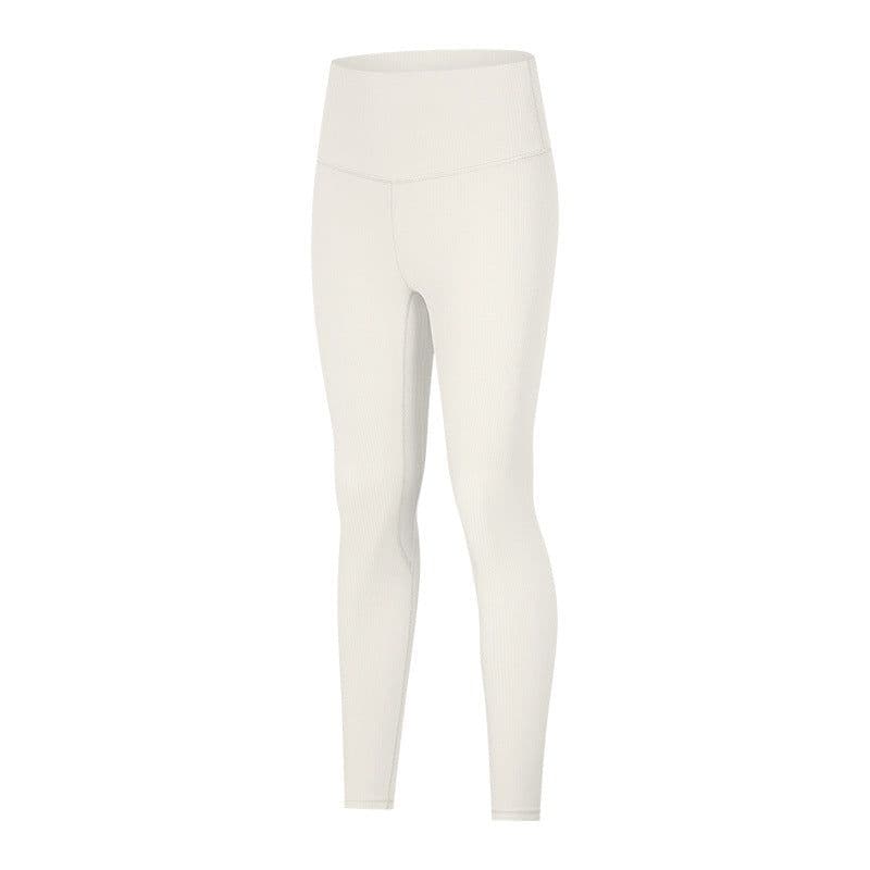 image-SPR Women's Ribbed Yoga Tights - High-Elastic