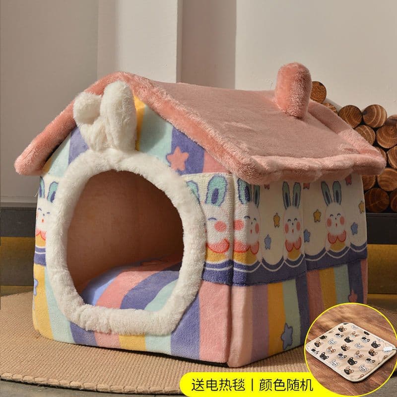 image-Dog kennel, winter warm dog house, universal for all seasons, small dog Teddy, removable and washable cat kennel, dog house, pet dog supplies