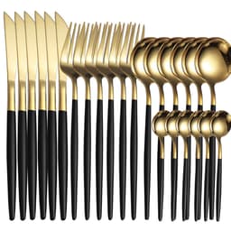 image-Yigang Stainless Steel Flatware Set 24 Piece Silver