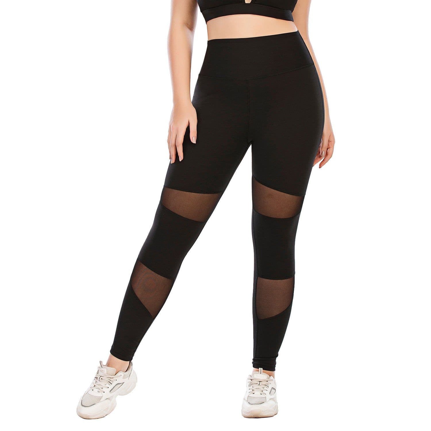 image-Plus Size Yoga Suit with Sports Bra - Tight Fit