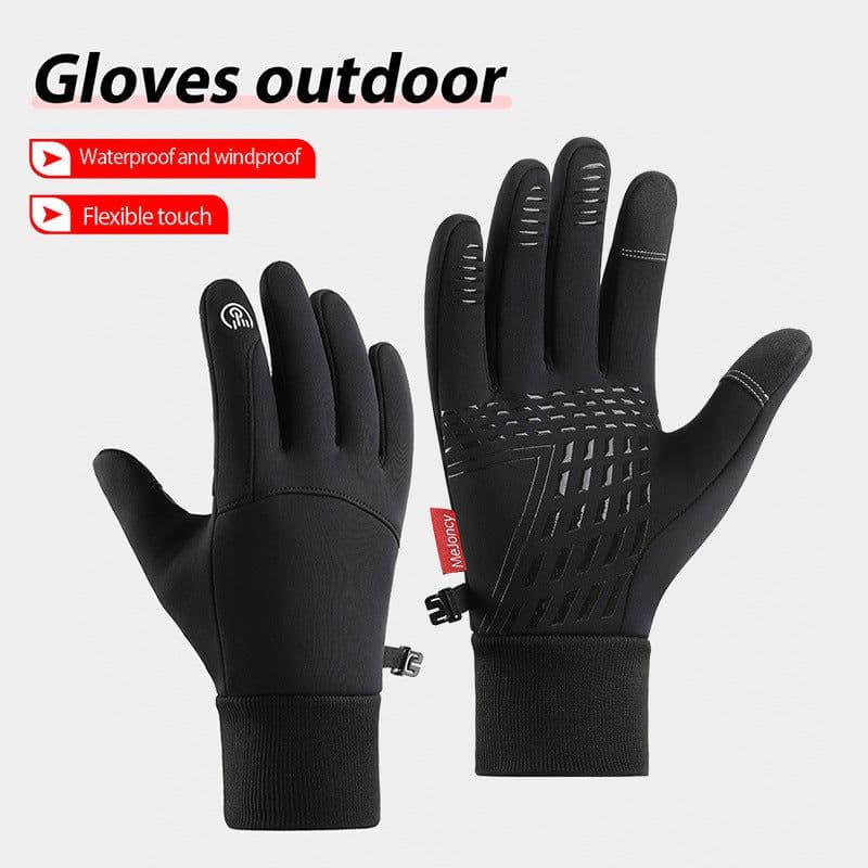 image-Nylon Riding Gloves XL - Waterproof Windproof Gray