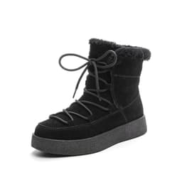image-Ju Ren Winter Snow Boots - Camel Cow Suede Thick Heel - 2022