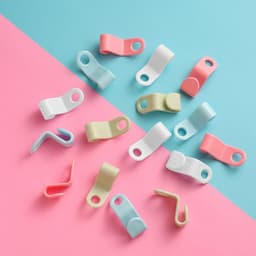 image-Plastic Hanger Hook - Pink 5kg Capacity