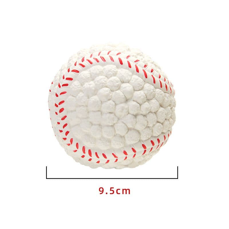 image-EETOYS Latex Rugby Tennis Dog Toy - Melon Large Sound Ball Pet