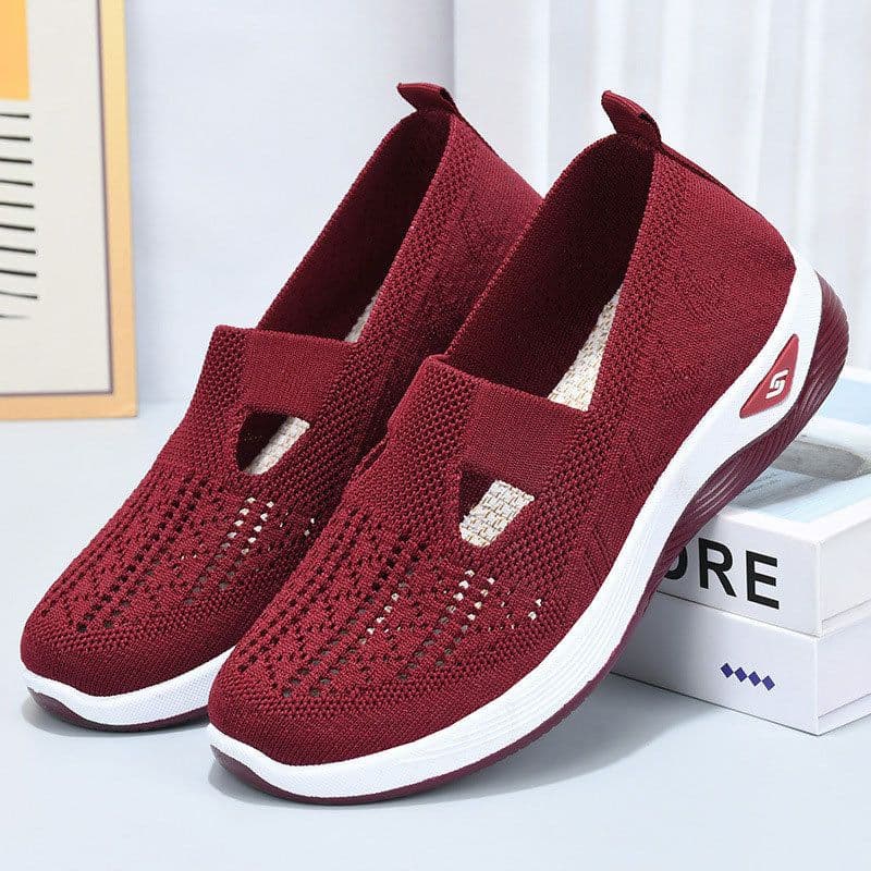 image-Women's Slip-On Shoes - Breathable Soft Sole Comfort