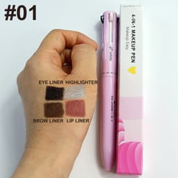 image-4 in 1 Makeup Pen - Black Eyeliner Eyebrow