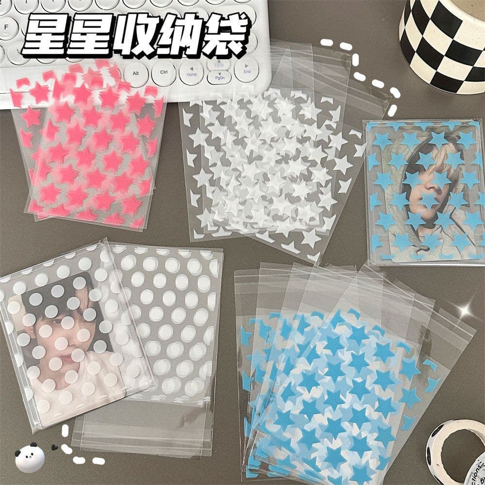 image-Star self-adhesive bag, essential card packaging bag, card holder, gift packaging bag, affordable small card material