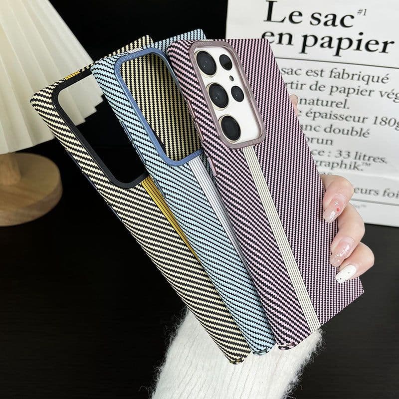 image-Samsung S24 Ultra PC Case - Carbon Fiber Magnetic Cover