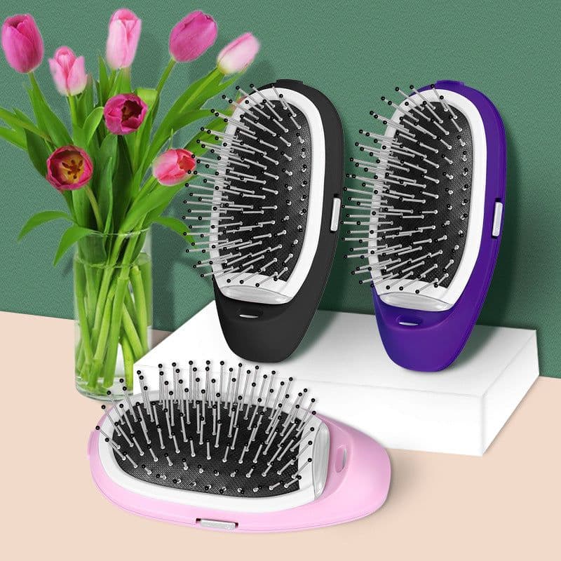 image-Ionic Electric Hairbrush - Negative Ion Anti-static
