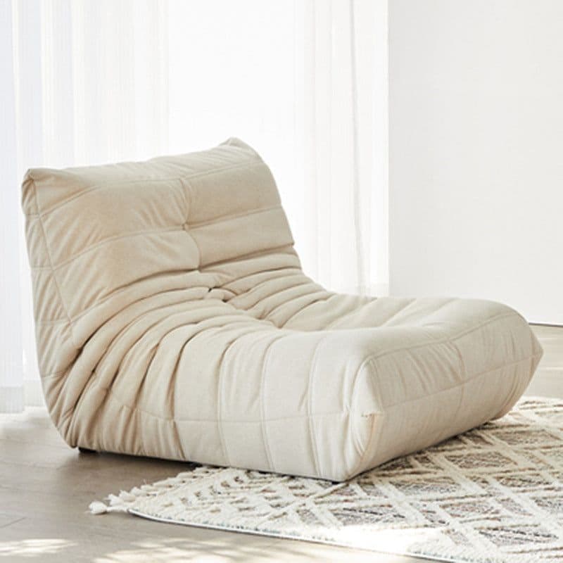 image-Ochao Yellow Velvet Lazy Sofa - Modern 66x50cm