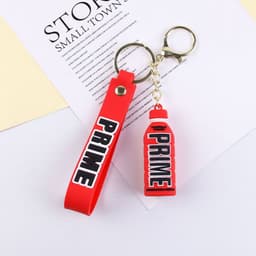 image-Cartoon Letter Keychain - Yellow PVC Doll Pendant